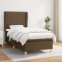 Box spring bed with dark brown fabric mattress 90x190 cm by , Beds and slatted bases - Ref: Foro24-3128648, Price: 372,01 €, ...