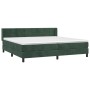 Box spring bed with dark green velvet mattress 200x200 cm by , Beds and slatted bases - Ref: Foro24-3130982, Price: 612,16 €,...