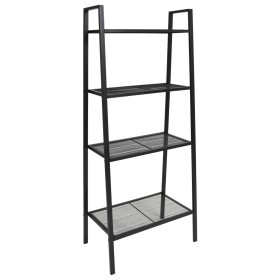 4-tier black metal ladder shelf by vidaXL, Bookcases and shelves - Ref: Foro24-245972, Price: 74,99 €, Discount: %