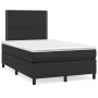 Box spring bed with black synthetic leather mattress 120x200 cm by , Beds and slatted bases - Ref: Foro24-3142773, Price: 457...