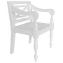 Sillas Batavia 2 unidades madera maciza de caoba blanco de , Sillas de comedor - Ref: Foro24-246963, Precio: 233,08 €, Descue...