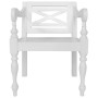 Sillas Batavia 2 unidades madera maciza de caoba blanco de , Sillas de comedor - Ref: Foro24-246963, Precio: 233,08 €, Descue...