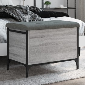 Sonoma gray engineered wood storage bench 62x42x45 cm by , Benches for halls and storage - Ref: Foro24-835140, Price: 62,19 €...