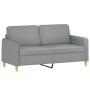 2-seater sofa with light gray fabric cushions 140 cm by , Sofas - Ref: Foro24-3200909, Price: 238,45 €, Discount: %