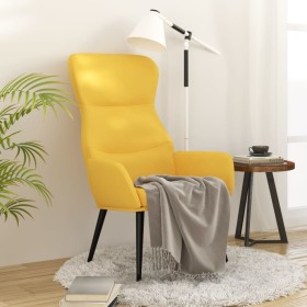 Mustard yellow fabric relaxation armchair by , Armchairs - Ref: Foro24-341078, Price: 94,25 €, Discount: %