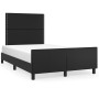 Bed frame with headboard black synthetic leather 120x200cm by , Beds and slatted bases - Ref: Foro24-3125500, Price: 184,86 €...