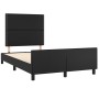 Bed frame with headboard black synthetic leather 120x200cm by , Beds and slatted bases - Ref: Foro24-3125500, Price: 184,86 €...