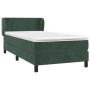 Cama box spring con colchón terciopelo verde oscuro 90x190 cm de , Camas y somieres - Ref: Foro24-3127346, Precio: 311,04 €, ...