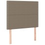 Cama box spring con colchón y LED tela gris taupe 120x200 cm de , Camas y somieres - Ref: Foro24-3134785, Precio: 453,13 €, D...