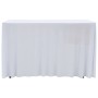 Elastic table covers 2 units with skirt 183x76x74 cm white by vidaXL, Covers - Ref: Foro24-133585, Price: 36,69 €, Discount: %