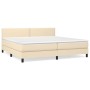 Box spring bed with cream fabric mattress 200x200 cm by , Beds and slatted bases - Ref: Foro24-3140006, Price: 595,31 €, Disc...