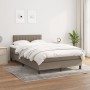 Box spring bed with taupe gray fabric mattress 120x200 cm by , Beds and slatted bases - Ref: Foro24-3140205, Price: 379,04 €,...