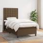 Box spring bed with dark brown fabric mattress 90x190 cm by , Beds and slatted bases - Ref: Foro24-3142060, Price: 357,68 €, ...