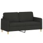 2-seater sofa with black fabric cushions 140 cm by , Sofas - Ref: Foro24-3200913, Price: 237,99 €, Discount: %