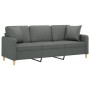 3-Sitzer-Sofa mit dunkelgrauen Stoffkissen 180 cm von , Sofas - Ref: Foro24-3200918, Preis: 295,99 €, Rabatt: %