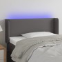 Cabecero con LED cuero sintético gris 83x16x78/88 cm de , Cabeceros y pies de cama - Ref: Foro24-3123172, Precio: 58,23 €, De...