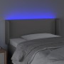 Cabecero con LED cuero sintético gris 83x16x78/88 cm de , Cabeceros y pies de cama - Ref: Foro24-3123172, Precio: 58,23 €, De...