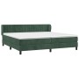 Cama box spring con colchón terciopelo verde oscuro 200x200 cm de , Camas y somieres - Ref: Foro24-3131102, Precio: 612,66 €,...