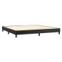 Cama box spring colchón y LED cuero sintético negro 200x200 cm de , Camas y somieres - Ref: Foro24-3134183, Precio: 612,84 €,...