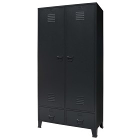 Armario metálico de estilo industrial 90x40x180 cm negro de vidaXL, Armarios roperos - Ref: Foro24-245961, Precio: 483,99 €, ...