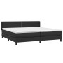 Boxspringbett mit schwarzer Kunstledermatratze 200x200 cm von , Betten und Lattenroste - Ref: Foro24-3130739, Preis: 600,77 €...