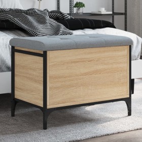 Bank mit Stauraum aus Sonoma-Eiche, 62 x 42 x 45 cm von , Bänke für Hallen und Lager - Ref: Foro24-835138, Preis: 59,77 €, Ra...