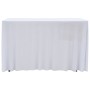 Fundas elásticas de mesa 2 uds con falda 120x60,5x74 cm blanco de vidaXL, Fundas - Ref: Foro24-133584, Precio: 34,38 €, Descu...