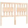 Bed frame with solid wood headboard 140x190 cm by , Beds and slatted bases - Ref: Foro24-3194291, Price: 130,70 €, Discount: %