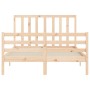 Estructura de cama con cabecero madera maciza 140x190 cm de , Camas y somieres - Ref: Foro24-3193771, Precio: 119,28 €, Descu...