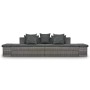 4-teiliges Gartenmöbel-Set und graue synthetische Rattankissen von vidaXL, Outdoor-Sofas - Ref: Foro24-44724, Preis: 413,02 €...