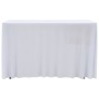 Fundas elásticas para mesa 2 uds con falda 243x76x74 cm blanco de vidaXL, Fundas - Ref: Foro24-133586, Precio: 42,35 €, Descu...