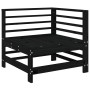 Garden furniture set 6 pieces solid black pine wood by , Garden sets - Ref: Foro24-3186330, Price: 360,66 €, Discount: %