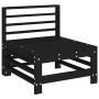 Garden furniture set 6 pieces solid black pine wood by , Garden sets - Ref: Foro24-3186330, Price: 360,66 €, Discount: %