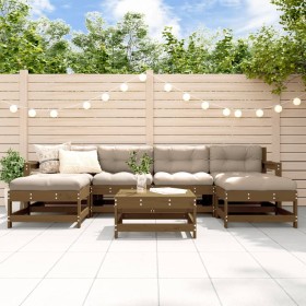 Garden furniture set 7 pieces solid honey brown pine wood by , Garden sets - Ref: Foro24-3186385, Price: 416,86 €, Discount: %