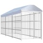 Outdoor-Zwinger mit Dach 450x150 cm von vidaXL, Hundehütten und Zäune - Ref: Foro24-144623, Preis: 854,99 €, Rabatt: %