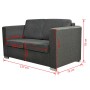 2-Sitzer-Sofa aus dunkelgrauem Stoff von , Sofas - Ref: Foro24-243583, Preis: 333,73 €, Rabatt: %