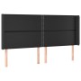 Headboard with black synthetic leather ears 203x16x118/128 cm by , Headboards and footboards - Ref: Foro24-3119548, Price: 12...