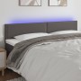 Cabecero con LED cuero sintético gris 200x5x78/88 cm de , Cabeceros y pies de cama - Ref: Foro24-3121584, Precio: 66,97 €, De...