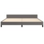 Bed frame with headboard gray synthetic leather 200x200 cm by , Beds and slatted bases - Ref: Foro24-3125534, Price: 230,30 €...