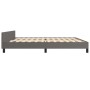 Bed frame with headboard gray synthetic leather 200x200 cm by , Beds and slatted bases - Ref: Foro24-3125534, Price: 230,30 €...