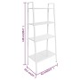 Estantería escalera 4 niveles metal blanco de vidaXL, Librerías y estanterías - Ref: Foro24-245973, Precio: 74,81 €, Descuent...