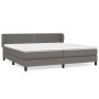 Cama box spring con colchón cuero sintético gris 200x200 cm de , Camas y somieres - Ref: Foro24-3127275, Precio: 574,57 €, De...