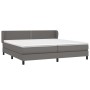 Cama box spring con colchón cuero sintético gris 200x200 cm de , Camas y somieres - Ref: Foro24-3127275, Precio: 574,57 €, De...