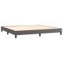 Cama box spring con colchón cuero sintético gris 200x200 cm de , Camas y somieres - Ref: Foro24-3127275, Precio: 574,57 €, De...