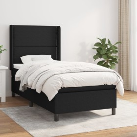 Cama box spring con colchón tela negro 80x200 cm de , Camas y somieres - Ref: Foro24-3131307, Precio: 296,40 €, Descuento: %