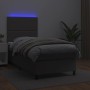 Boxspringbett mit Matratze und LED-grauem Kunstleder 100x200 cm von , Betten und Lattenroste - Ref: Foro24-3135871, Preis: 37...