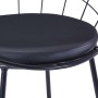 Sillas de comedor asientos de cuero sintético 2 uds acero negro de vidaXL, Sillas de comedor - Ref: Foro24-247274, Precio: 12...