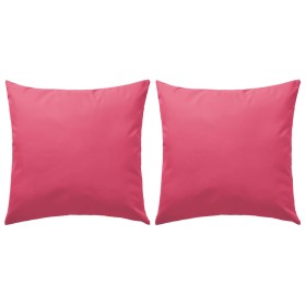 Cojines de exterior 2 uds rosa 60x60 cm de vidaXL, Cojines - Ref: Foro24-44829, Precio: 43,99 €, Descuento: %