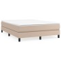 Box spring bed with cappuccino synthetic leather mattress 140x190cm by , Beds and slatted bases - Ref: Foro24-3144260, Price:...