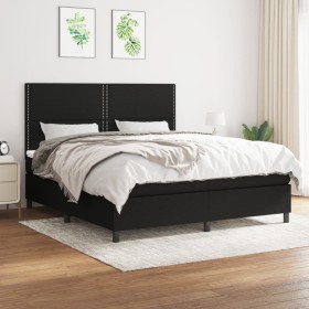 Box spring bed with black fabric mattress 160x200 cm by , Beds and slatted bases - Ref: Foro24-3141707, Price: 578,17 €, Disc...